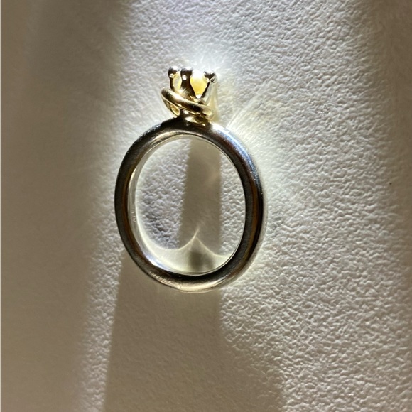 Rare and Retired HTF Pandora two tone pearl reminder ring - Picture 5 of 6